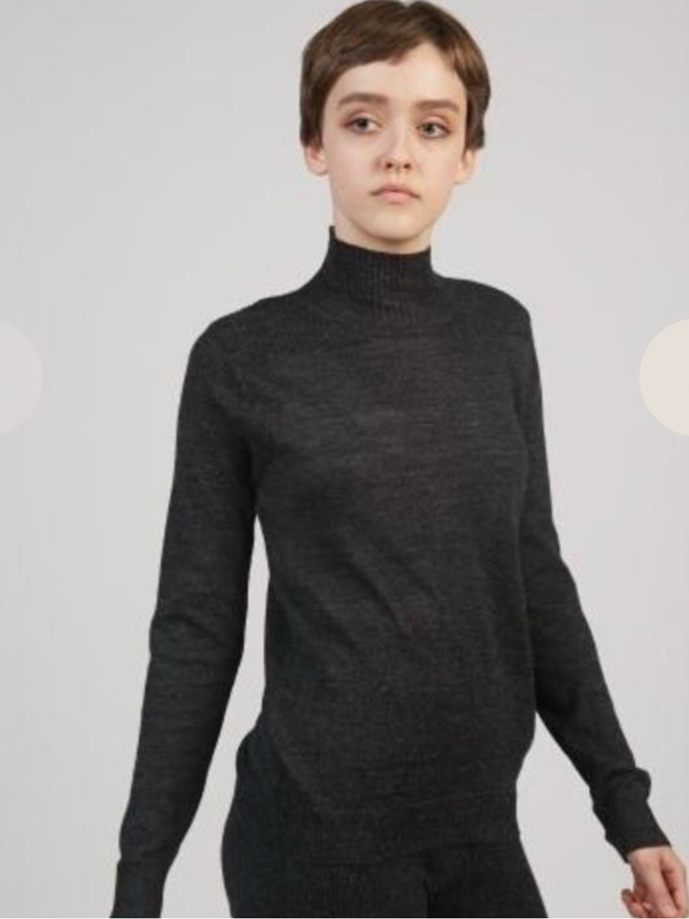 Wol Hide Layering Rib Mock Neck Women's Sweater - size Small